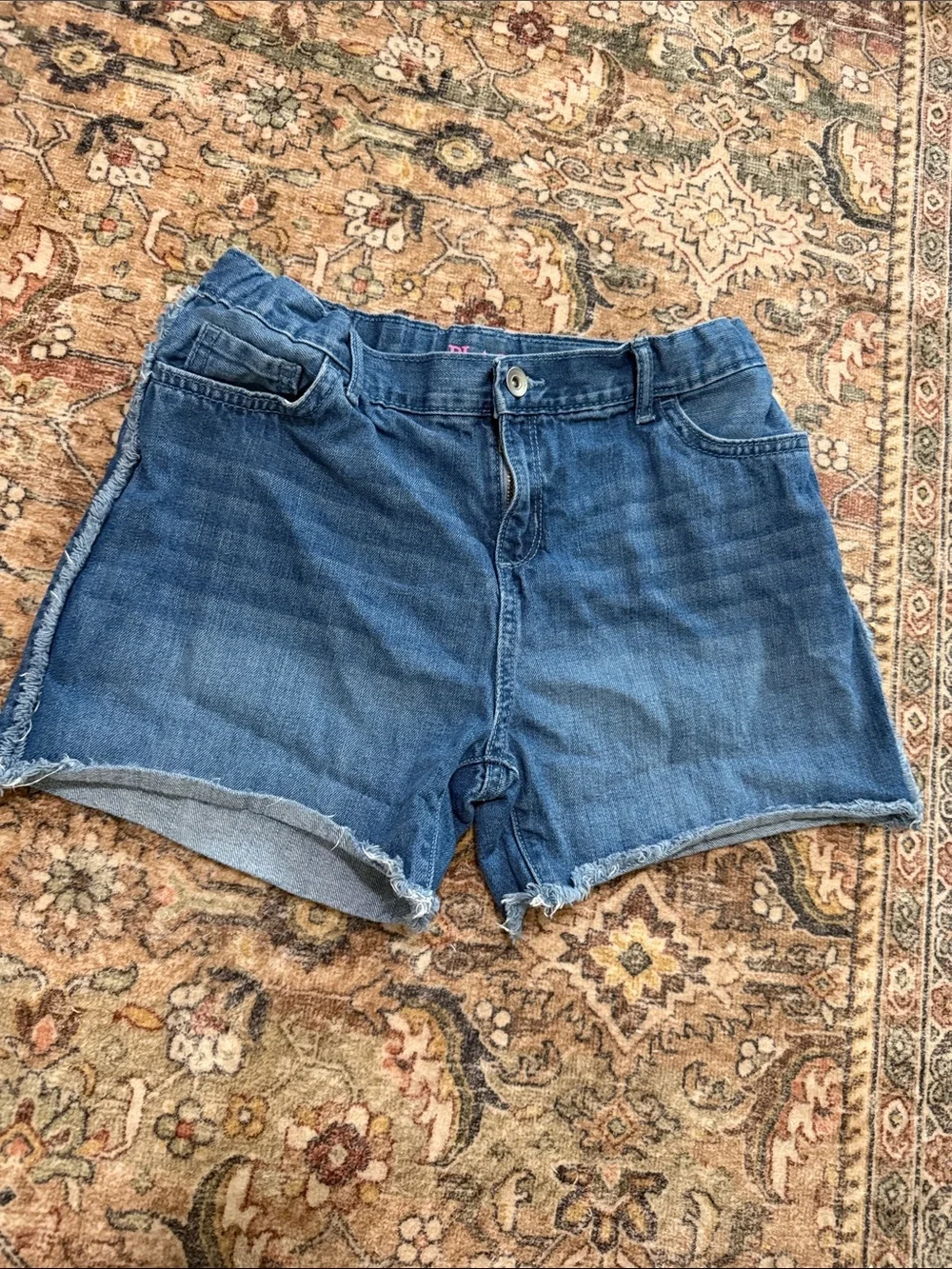 The Children's Place Blue Denim Frayed Hem Kids Shorts